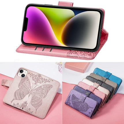 Butterfly Embossing Leather Case, For iPhone 14 Plus