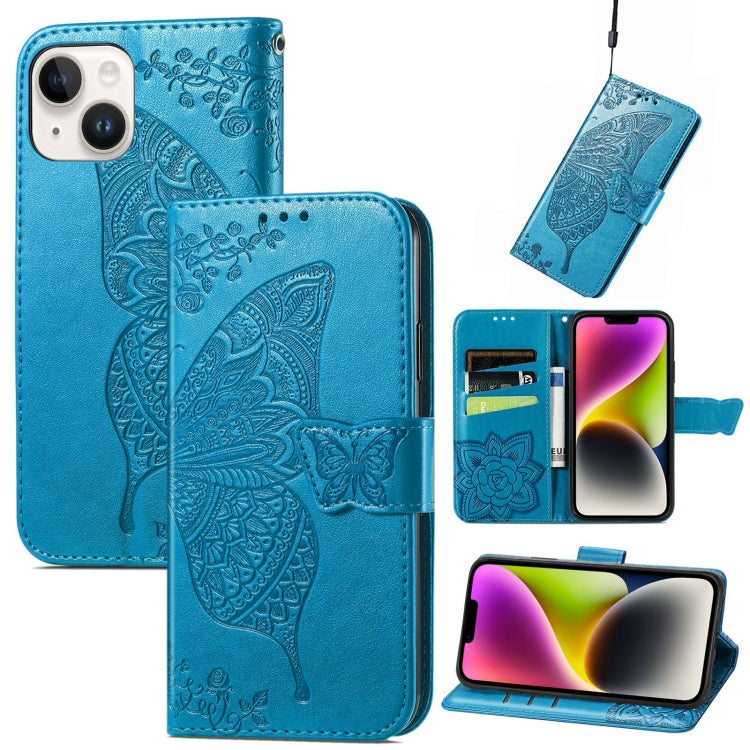 Butterfly Embossing Leather Case, For iPhone 14 Plus