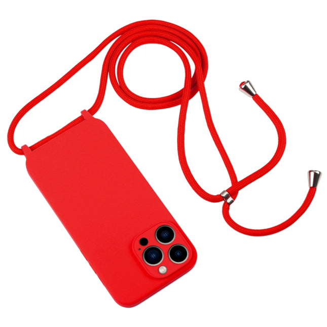 Crossbody Lanyard Liquid Silicone Case, For iPhone 13 Pro Max