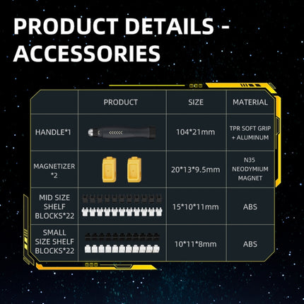 JAKEMY JM-8185 69 in 1 Multi-function Screwdriver Tool Set Assemblable Blocks, JM-8185