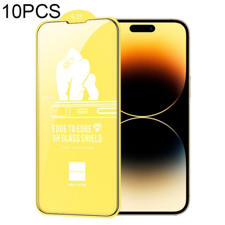 10 PCS WEKOME 9D Curved HD Tempered Glass Film, For iPhone 14 Pro Max (10 PCS), (10pcs)
