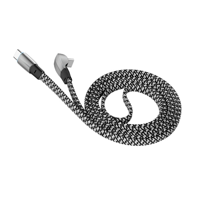 3A USB-C/Type-C to USB-C/Type-C Elbow Fast Charge Data Cable, 3A Type-C to Type-C 1.2m, 3A Type-C to Type-C 2m