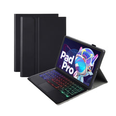 AM18-AS Tri-color Backlight Bluetooth Keyboard Leather Case with Touchpad