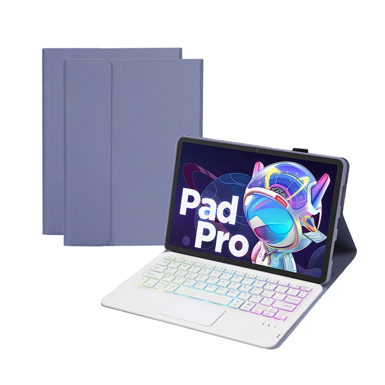 AM18-AS Tri-color Backlight Bluetooth Keyboard Leather Case with Touchpad