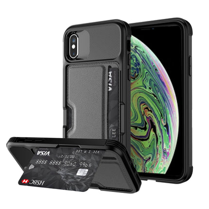 ZM02 Card Slot Holder Phone Case, For iPhone SE 2022 / SE 2020 / 8 / 7, For iPhone 8 Plus / 7 Plus, For iPhone XS / X, For iPhone XR, For iPhone XS Max, For iPhone 11, For iPhone 11 Pro, For iPhone 11 Pro Max
