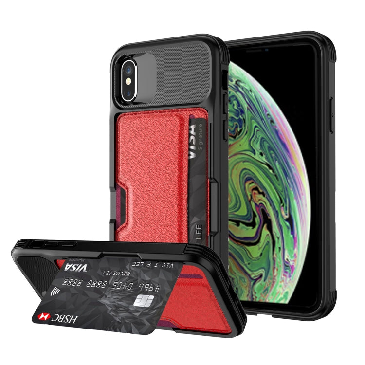 ZM02 Card Slot Holder Phone Case, For iPhone SE 2022 / SE 2020 / 8 / 7, For iPhone 8 Plus / 7 Plus, For iPhone XS / X, For iPhone XR, For iPhone XS Max, For iPhone 11, For iPhone 11 Pro, For iPhone 11 Pro Max