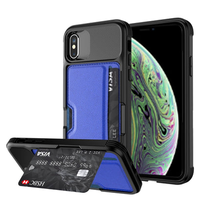 ZM02 Card Slot Holder Phone Case, For iPhone SE 2022 / SE 2020 / 8 / 7, For iPhone 8 Plus / 7 Plus, For iPhone XS / X, For iPhone XR, For iPhone XS Max, For iPhone 11, For iPhone 11 Pro, For iPhone 11 Pro Max