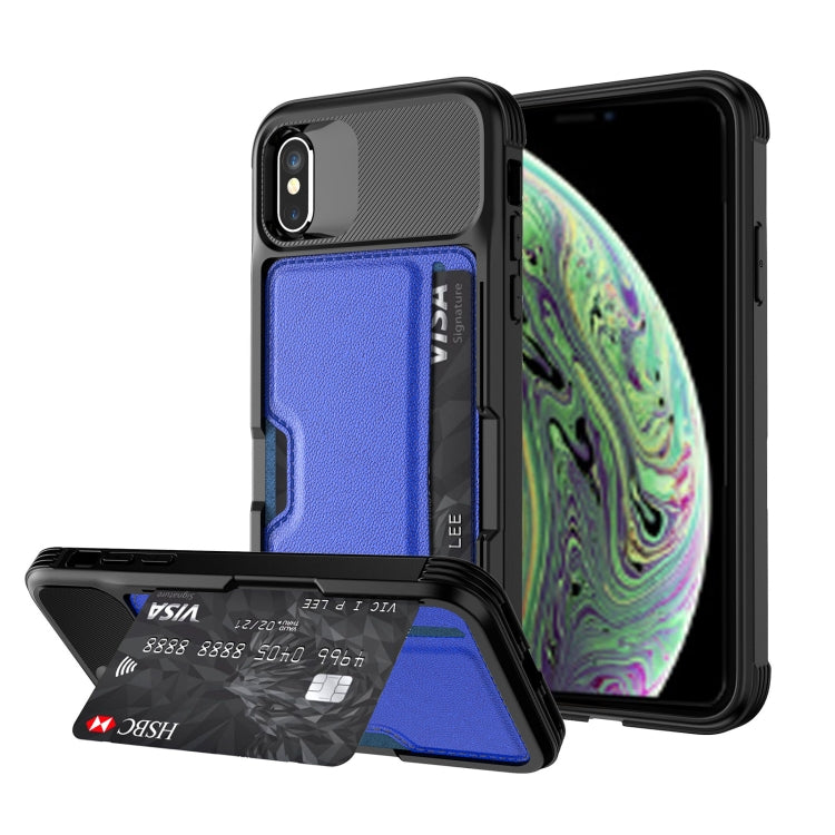 ZM02 Card Slot Holder Phone Case, For iPhone SE 2022 / SE 2020 / 8 / 7, For iPhone 8 Plus / 7 Plus, For iPhone XS / X, For iPhone XR, For iPhone XS Max, For iPhone 11, For iPhone 11 Pro, For iPhone 11 Pro Max