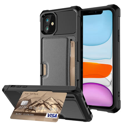 ZM02 Card Slot Holder Phone Case, For iPhone SE 2022 / SE 2020 / 8 / 7, For iPhone 8 Plus / 7 Plus, For iPhone XS / X, For iPhone XR, For iPhone XS Max, For iPhone 11, For iPhone 11 Pro, For iPhone 11 Pro Max