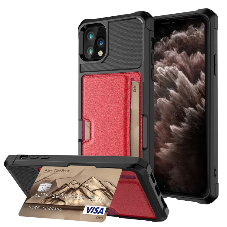 ZM02 Card Slot Holder Phone Case, For iPhone SE 2022 / SE 2020 / 8 / 7, For iPhone 8 Plus / 7 Plus, For iPhone XS / X, For iPhone XR, For iPhone XS Max, For iPhone 11, For iPhone 11 Pro, For iPhone 11 Pro Max
