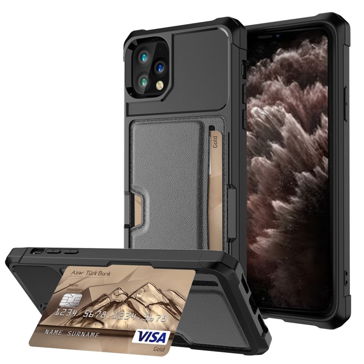 ZM02 Card Slot Holder Phone Case, For iPhone SE 2022 / SE 2020 / 8 / 7, For iPhone 8 Plus / 7 Plus, For iPhone XS / X, For iPhone XR, For iPhone XS Max, For iPhone 11, For iPhone 11 Pro, For iPhone 11 Pro Max