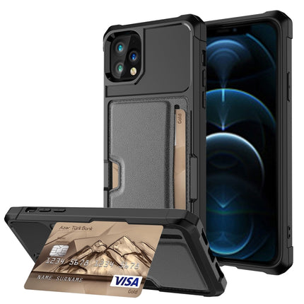 ZM02 Card Slot Holder Phone Case, For iPhone 12, For iPhone 12 mini, For iPhone 12 Pro, For iPhone 12 Pro Max, For iPhone 13, For iPhone 13 mini, For iPhone 13 Pro, For iPhone 13 Pro Max