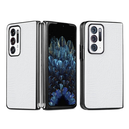 Shockproof Crocodile Texture PC + PU Case, For OPPO Find N, For vivo X Fold, For Huawei P50 Pocket