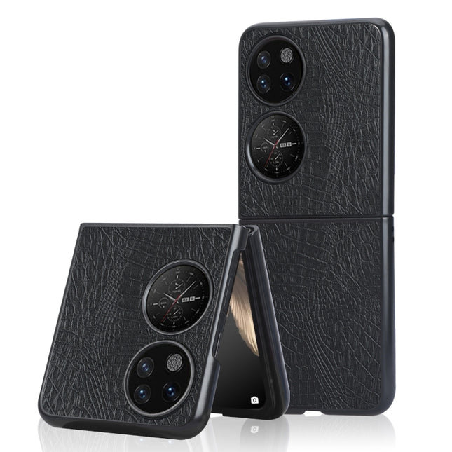Shockproof Crocodile Texture PC + PU Case, For OPPO Find N, For vivo X Fold, For Huawei P50 Pocket