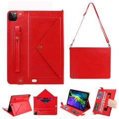 Envelope Horizontal Flip PU Leather Case with Card Slots & Pen Slots & Holder & Wallet & Photo Frame & Shoulder Strap, For iPad Pro 11 2021 / 2020, For iPad Pro 12.9 2021 / 2020