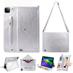 Envelope Horizontal Flip PU Leather Case with Card Slots & Pen Slots & Holder & Wallet & Photo Frame & Shoulder Strap, For iPad Pro 11 2021 / 2020, For iPad Pro 12.9 2021 / 2020