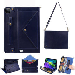 Envelope Horizontal Flip PU Leather Case with Card Slots & Pen Slots & Holder & Wallet & Photo Frame & Shoulder Strap, For iPad Pro 11 2021 / 2020, For iPad Pro 12.9 2021 / 2020