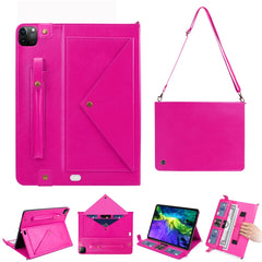 Envelope Horizontal Flip PU Leather Case with Card Slots & Pen Slots & Holder & Wallet & Photo Frame & Shoulder Strap, For iPad Pro 11 2021 / 2020, For iPad Pro 12.9 2021 / 2020