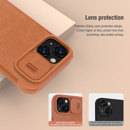 NILLKIN QIN Series Pro Crazy Horse Texture Leather Case, For iPhone 14 Plus, For iPhone 14 Pro