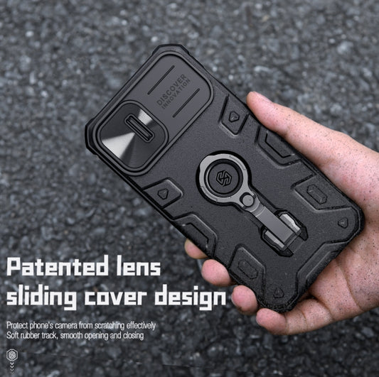 NILLKIN Shockproof CamShield Armor Protective Case, For iPhone 14, For iPhone 14 Pro, For iPhone 14 Plus, For iPhone 14 Pro Max