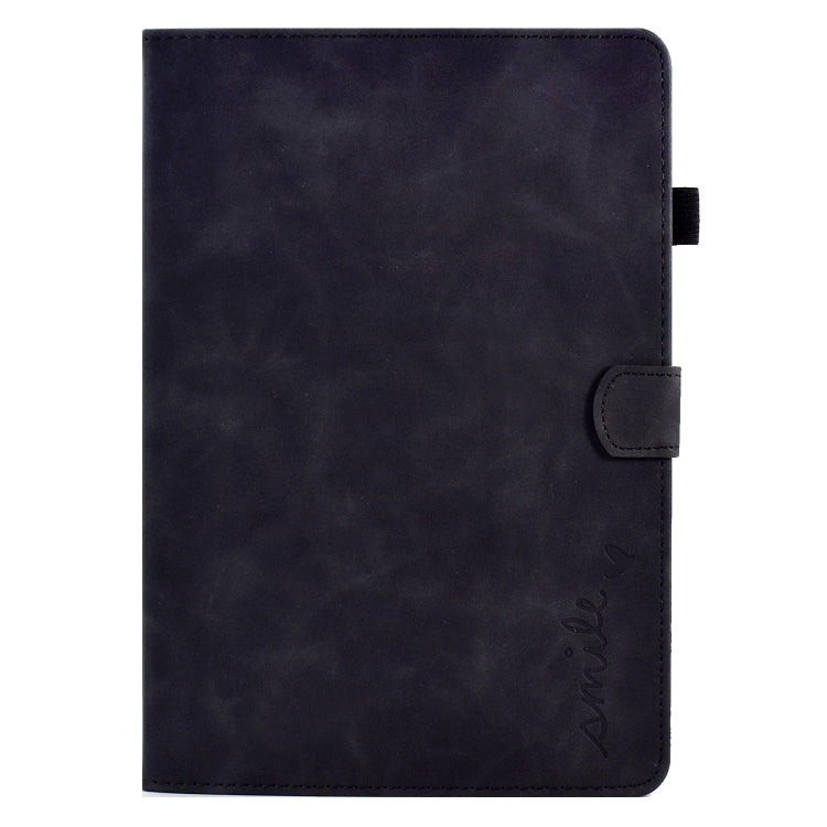 Embossed Smile Flip Tablet Leather Smart Case