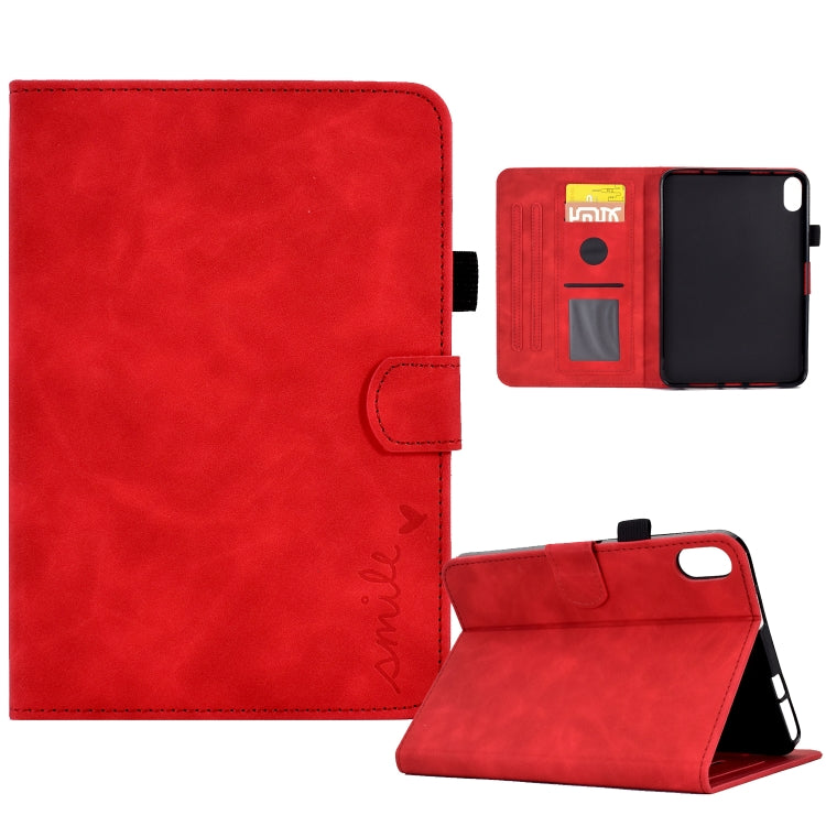 Embossed Smile Flip Tablet Leather Smart Case