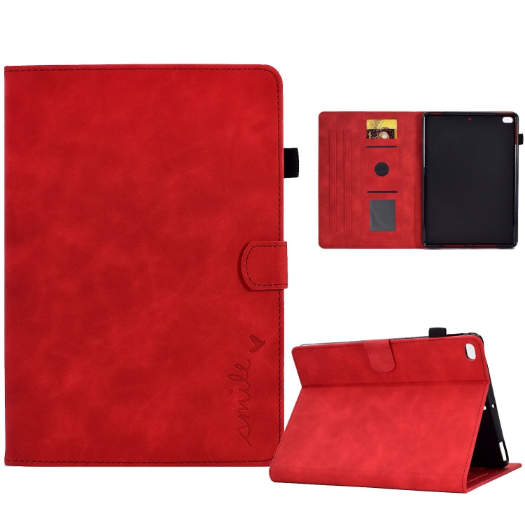 Embossed Smile Flip Tablet Leather Smart Case