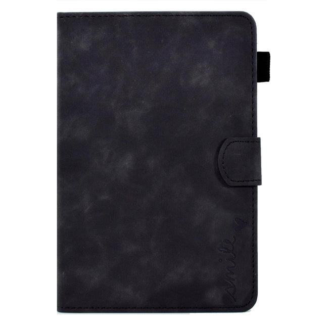 Embossed Smile Flip Tablet Leather Smart Case