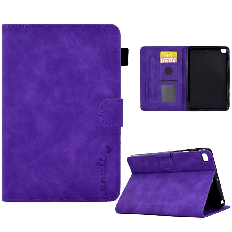 Embossed Smile Flip Tablet Leather Smart Case, For iPad mini 5/4/3/2/1