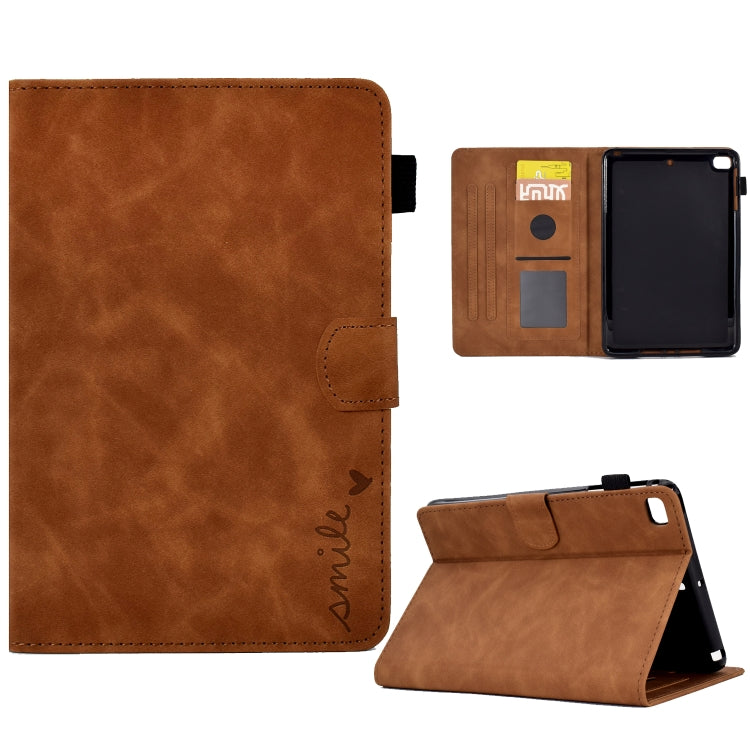 Embossed Smile Flip Tablet Leather Smart Case, For iPad mini 5/4/3/2/1