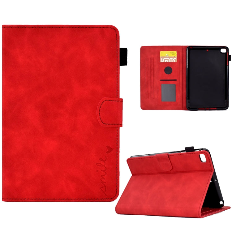 Embossed Smile Flip Tablet Leather Smart Case, For iPad mini 5/4/3/2/1