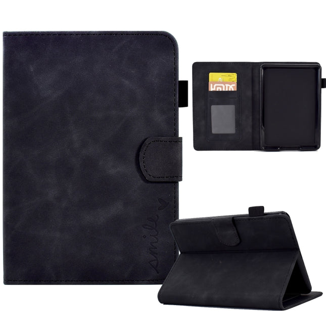 Embossed Smile Flip Tablet Leather Case, For Amazon Kindle Paperwhite 4/3/2/1, For Amazon Kindle Fire 7 2019/2017/2015