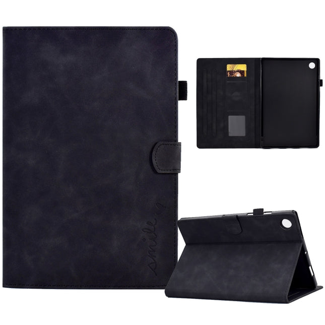 Embossed Smile Flip Tablet Leather Case, For Samsung Galaxy Tab A8 10.5 2021, For Samsung Galaxy Tab A7 Lite T220, For Samsung Galaxy Tab A 8.0 2019 T290, For Samsung Galaxy Tab A7 10.4 2020 T500