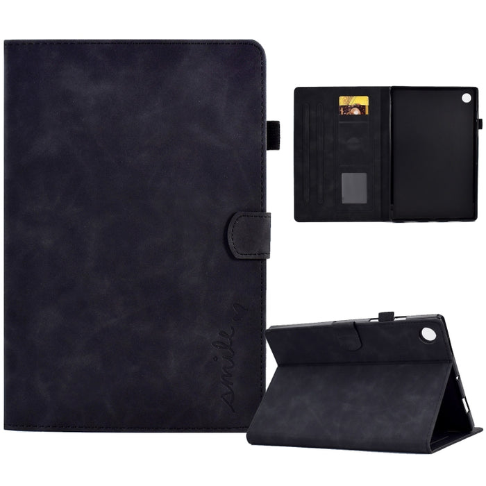 Embossed Smile Flip Tablet Leather Case, For Samsung Galaxy Tab A8 10.5 2021, For Samsung Galaxy Tab A7 Lite T220, For Samsung Galaxy Tab A 8.0 2019 T290, For Samsung Galaxy Tab A7 10.4 2020 T500