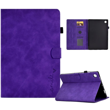 Embossed Smile Flip Tablet Leather Case, For Samsung Galaxy Tab A8 10.5 2021, For Samsung Galaxy Tab A7 Lite T220, For Samsung Galaxy Tab A 8.0 2019 T290, For Samsung Galaxy Tab A7 10.4 2020 T500