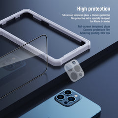 NILLKIN 2 in 1 HD Full Screen Tempered Glass Film + Camera Protector Set, For iPhone 14 Pro, For iPhone 14 Pro Max