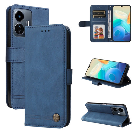 Skin Feel Life Tree Metal Button Leather Phone Case, For vivo Y02s, For vivo Y75 4G / S10e, For vivo Y77 5G, For Xiaomi Poco C40