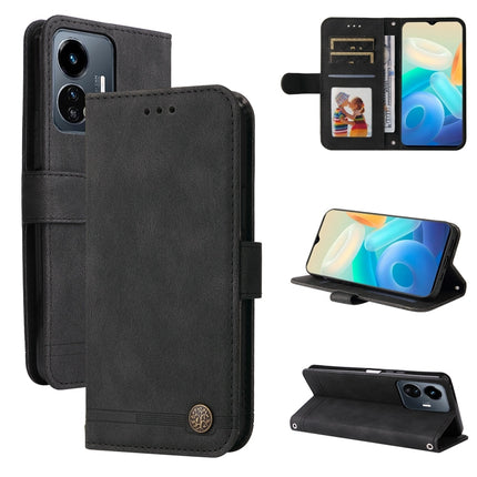 Skin Feel Life Tree Metal Button Leather Phone Case, For vivo Y02s, For vivo Y75 4G / S10e, For vivo Y77 5G, For Xiaomi Poco C40