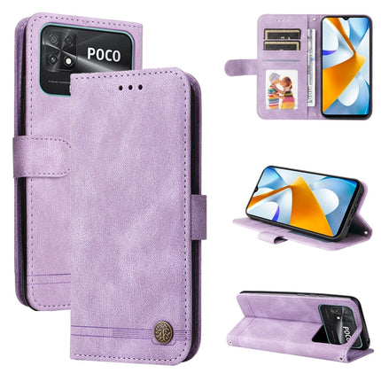 Skin Feel Life Tree Metal Button Leather Phone Case, For vivo Y02s, For vivo Y75 4G / S10e, For vivo Y77 5G, For Xiaomi Poco C40