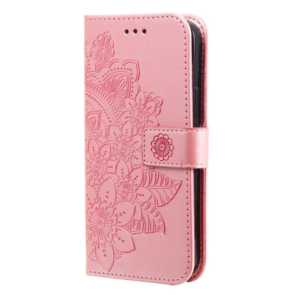 7-petal Flowers Embossing Leather Phone Case, For vivo Y02s, For vivo Y75 4G / S10e, For vivo Y77 5G, For Xiaomi Poco C40