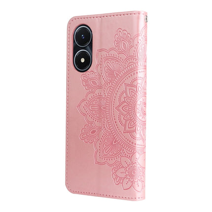 7-petal Flowers Embossing Leather Phone Case, For vivo Y02s, For vivo Y75 4G / S10e, For vivo Y77 5G, For Xiaomi Poco C40