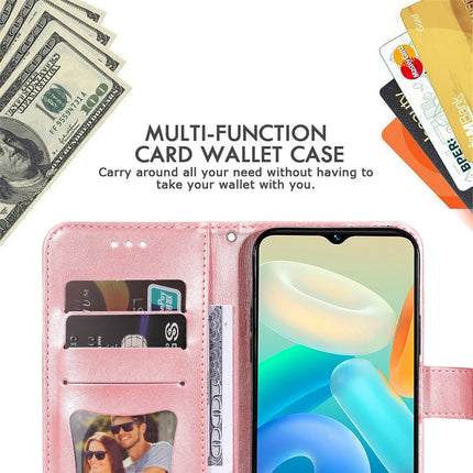 7-petal Flowers Embossing Leather Phone Case, For vivo Y02s, For vivo Y75 4G / S10e, For vivo Y77 5G, For Xiaomi Poco C40