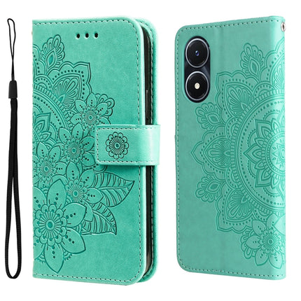 7-petal Flowers Embossing Leather Phone Case, For vivo Y02s, For vivo Y75 4G / S10e, For vivo Y77 5G, For Xiaomi Poco C40