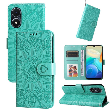 Embossed Sunflower Leather Phone Case, For vivo Y02s, For vivo Y75 4G / S10e, For vivo Y77 5G, For Xiaomi Poco C40