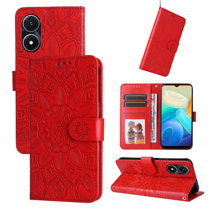 Embossed Sunflower Leather Phone Case, For vivo Y02s, For vivo Y75 4G / S10e, For vivo Y77 5G, For Xiaomi Poco C40