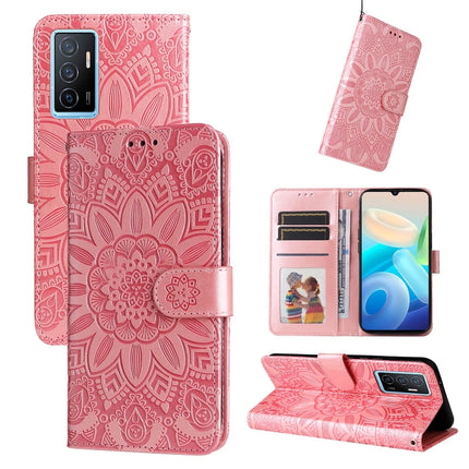 Embossed Sunflower Leather Phone Case, For vivo Y02s, For vivo Y75 4G / S10e, For vivo Y77 5G, For Xiaomi Poco C40