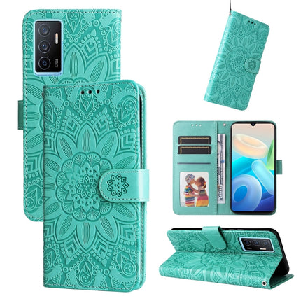 Embossed Sunflower Leather Phone Case, For vivo Y02s, For vivo Y75 4G / S10e, For vivo Y77 5G, For Xiaomi Poco C40