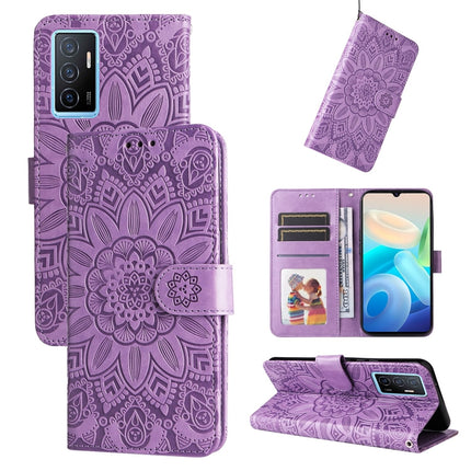 Embossed Sunflower Leather Phone Case, For vivo Y02s, For vivo Y75 4G / S10e, For vivo Y77 5G, For Xiaomi Poco C40