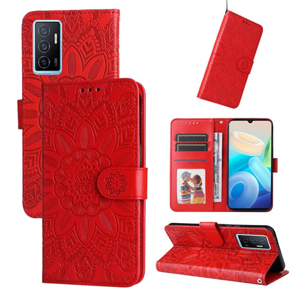 Embossed Sunflower Leather Phone Case, For vivo Y02s, For vivo Y75 4G / S10e, For vivo Y77 5G, For Xiaomi Poco C40