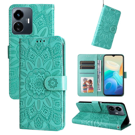 Embossed Sunflower Leather Phone Case, For vivo Y02s, For vivo Y75 4G / S10e, For vivo Y77 5G, For Xiaomi Poco C40
